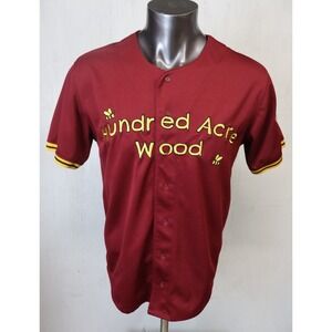 Disneyland Winnie The Pooh Baseball Jersey #26 Size M Red Disney Hundred Acre